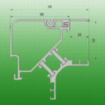 Screw Less Thermal Break Profile for 25mm Panel - Corner Profile - Image 2