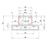 Thermal Break Profile for 25-43mm Panel - Omega Joint - Image 2
