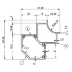 Thermal Break Profile for 25-45mm Panel - Omega Joint - Image 2