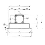 Thermal Break Profile for 25-45mm Panel - Omega Profile - Image 2