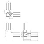 Thermal Break Profile for 25mm Panel - Corner Joint - Image 2