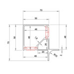 Thermal Break Profile for 45mm Panel - Corner Profile - Image 2