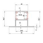 Thermal Break Profile for 45mm Panel - Omega Profile - Image 2