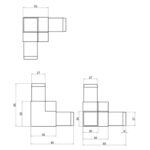 Non TB Profile for 25mm Panel - 3025 - Corner Joint - Image 2