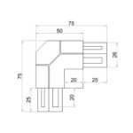 Non TB Profile for 25mm Panel - 3025A - Corner Joint - Image 2