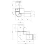 Non TB Profile for 25mm Panel - 4025A - Corner Joint - Image 2