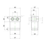 Non TB Profile for 25mm Panel - 4025A - Omega Joint - Image 2