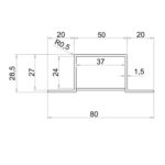 Non TB Profile for 25mm Panel - 5025 - Omega Profile - Image 2