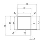 Non TB Profile for 45mm Panel - Corner Profile - Image 2