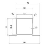 Non TB Profile for 45mm Panel - Omega Profile - Image 2