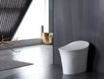 Back To Wall Set WC And Bidet With Glossy White Toilet Seat - Image 4