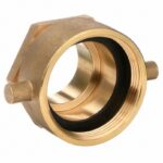 Fire Hose Adapter  NPT x NH, Male x Female, 2 in x 2-1/2 in Fitting Size:Straight, Brass - Image 2