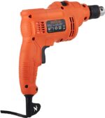 Black+Decker - (550W 10mm) Corded Electric Hammer  Drill for (Metal,Concrete & Wood Drilling) Orange/Black - Image 2