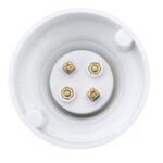 DIAMETER ROUND PLASTIC BASE SCREW LIGHT BULB ADAPTER LAMP SOCKET HOLDER WHITE - Image 3