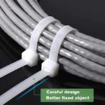 Cable ties, Cable Management White Wire Zip Ties Nylon Cables - Image 2