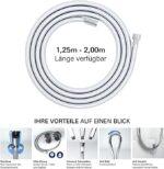 Bathroom Shower Hose- Grey/White/Silver -2 Mtr - Image 2