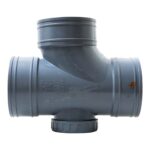 UPVC T-Angled Pipe Fitting with Door Lid, 4 inch, Grey - Image 3