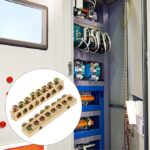 Terminal Ground Bar 8 Holes Electrical Grounding Bars Distribution Wire Screw Terminal Brass - Image 3