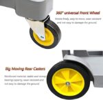 Housekeeping Cart Organizer with Lid & Detachable Bag, Commercial Janitorial Trolley for Cleaning Supplies - Image 3