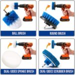 RevoClean 4 Piece Scrub Brush Power Drill Attachments-All Purpose Time Saving Kit - Image 3