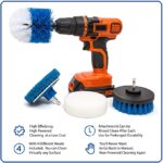 RevoClean 4 Piece Scrub Brush Power Drill Attachments-All Purpose Time Saving Kit - Image 4