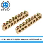 Terminal Ground Bar 8 Holes Electrical Grounding Bars Distribution Wire Screw Terminal Brass
