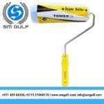 Paint Roller with Plastic Handle/ Strong, Durable and Lightweight for use Indoors & Outdoors Yellow/Blue 9 inch