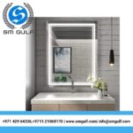 Wash Basin with woodn cabinet and Mirror with Light Set