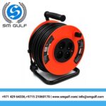 Cable Reel  Extension Roll  25m Long  with 4 Sockets Metal Frame Thermal Cut-Out Color