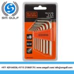 Black+Decker 8 Pieces 1.5-6 mm Steel Hexkey Set, (Orange/Black)