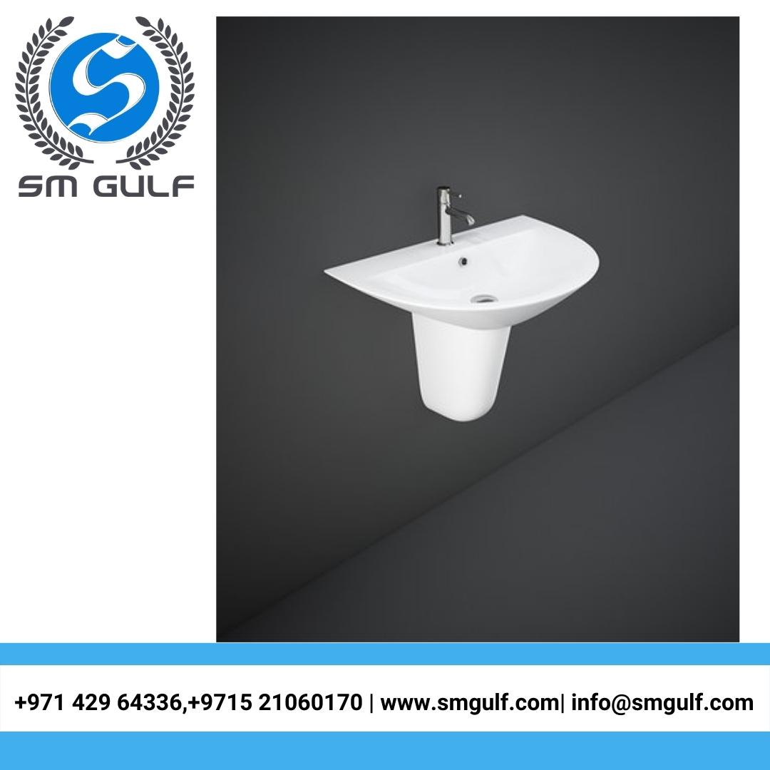 1655634002-748129755-3.jpg RAK CERAMICS MORNING WASH BASIN HALF PEDESTAL - Image 1