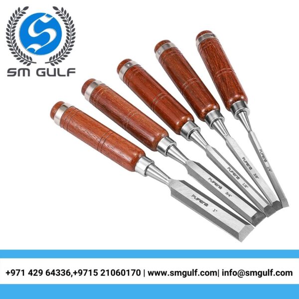 5 Professional Woodworking Chisels For Woodworking/Heavy Duty Chrome Vanadium Steel Chisel With Beech Handle