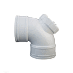 UPVC Bend with Door Lid Pipe Fitting, 3 inch- Light Grey